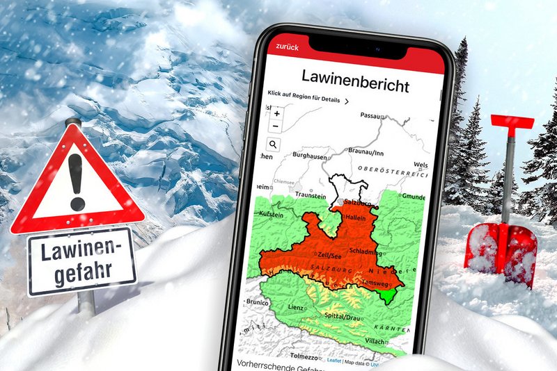 Land Salzburg App mit Lawinenbericht